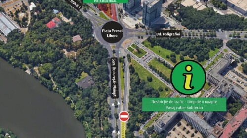 Pasajul Piaţa Presei Libere, închis în noaptea de 22 spre 23 iunie