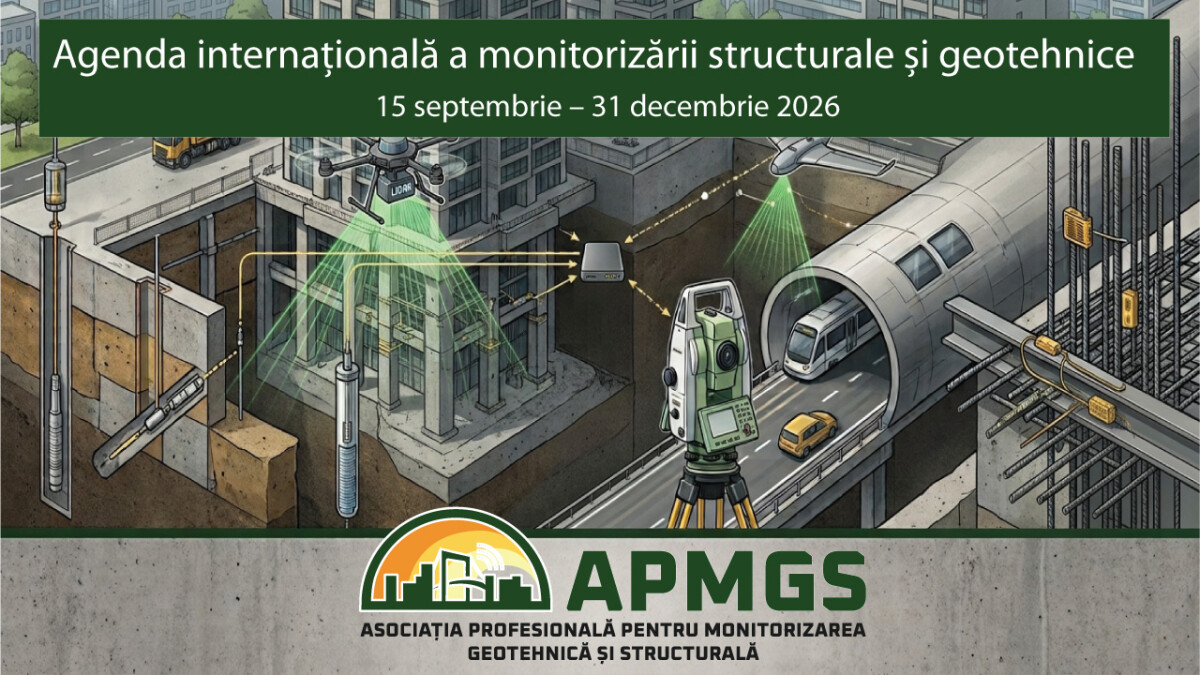 Agenda internațională a monitorizării structurale și geotehnice: 15 septembrie – 31 decembrie 2026