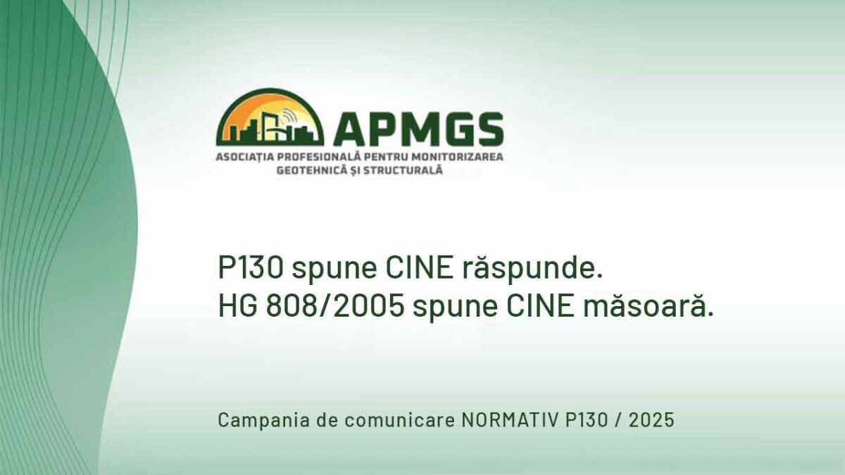 P130 spune CINE răspunde. HG 808/2005 spune CINE măsoară.